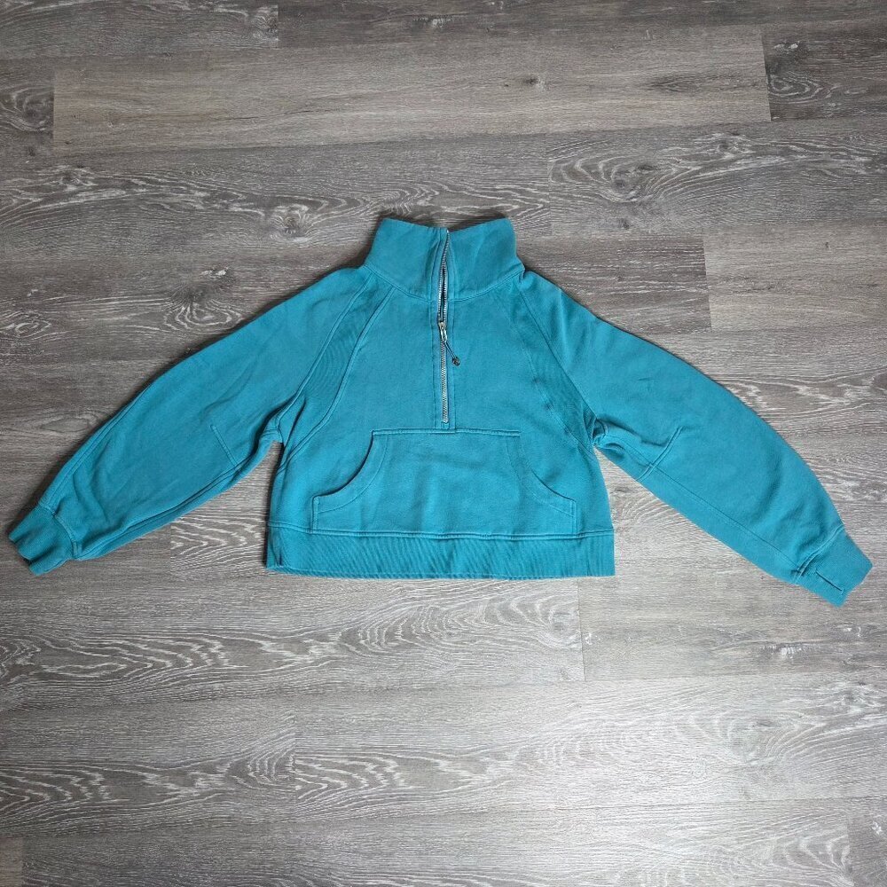 Lululemon - Women's Scuba Oversized Funnel-Neck Half Zip Storm Teal Size - M/L